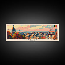 Carregar imagem no visualizador da galeria, Aalst Belgium Travel Print Wall Art, Panoramic City Art, Travel Art, Wall Decor, Vacation Gift, Framed Canvas Print Or Metal Art