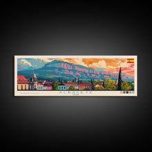 Carregar imagem no visualizador da galeria, Albacete Spain Travel Print Wall Art, Panoramic City Art, Travel Art, Wall Decor, Vacation Gift, Framed Canvas Print Or Metal Art