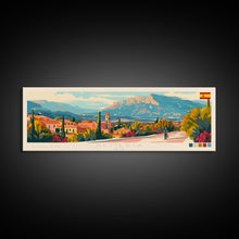 Load image into Gallery viewer, Almeria Spain Wall Art, Panoramic Travel Poster, Panoramic Framed Canvas Print, City Wall Art, Wall Hanging Home Decor, Travel Art