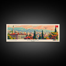 Load image into Gallery viewer, Ankara Turkey Travel Print Wall Art, Panoramic City Art, Travel Art, Wall Decor, Vacation Gift, Framed Canvas Print Or Metal Art