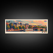 Load image into Gallery viewer, Arnhem Netherlands Wall Art, Panoramic Travel Poster, Panoramic Framed Canvas Print, City Wall Art, Wall Hanging Home Decor, Travel Art