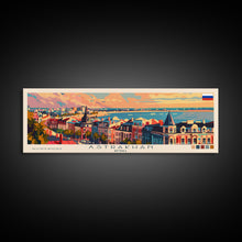 Load image into Gallery viewer, Astrakhan Russia Travel Print Wall Art, Panoramic City Art, Travel Art, Wall Decor, Vacation Gift, Framed Canvas Print Or Metal Art
