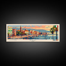 Load image into Gallery viewer, Bari Italy Travel Art, City Art, Framed Canvas Print or Metal Wall Art, Europe Travel Poster, Panoramic Wall Art, Extra Wide Wall Art