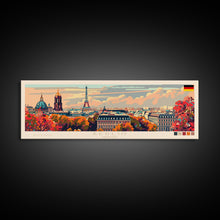 Load image into Gallery viewer, Berlin Germany Travel Print Wall Art, Panoramic City Art, Travel Art, Wall Decor, Vacation Gift, Framed Canvas Print Or Metal Art