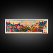 Load image into Gallery viewer, Bialystok Poland Panoramic Travel Poster, Framed Canvas Print or Metal Wall Art, Travel Art, Home Decor, Panoramic Painting, Midcentury Art