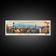 Load image into Gallery viewer, Bielsko Biala Poland Travel Art, City Art, Framed Canvas Print or Metal Wall Art, Europe Travel Poster, Panoramic Wall Art, Extra Wide Wall Art