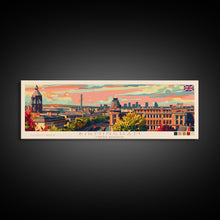 Load image into Gallery viewer, Birmingham United Kingdom Travel Print Wall Art, Panoramic City Art, Travel Art, Wall Decor, Vacation Gift, Framed Canvas Print Or Metal Art