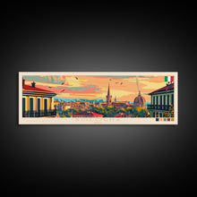 Carregar imagem no visualizador da galeria, Bologna Italy Wall Art, Panoramic Travel Poster, Panoramic Framed Canvas Print, City Wall Art, Wall Hanging Home Decor, Travel Art