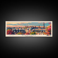 Load image into Gallery viewer, Bradford United Kingdom Travel Print Wall Art, Panoramic City Art, Travel Art, Wall Decor, Vacation Gift, Framed Canvas Print Or Metal Art