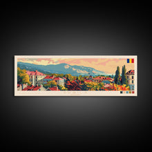 Load image into Gallery viewer, Braila Romania Travel Art, City Art, Framed Canvas Print or Metal Wall Art, Europe Travel Poster, Panoramic Wall Art, Extra Wide Wall Art