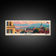 Load image into Gallery viewer, Brno CzechRepublic art Travel Print Wall Art, Panoramic City Art, Travel Art, Wall Decor, Vacation Gift, Framed Canvas Print Or Metal Art