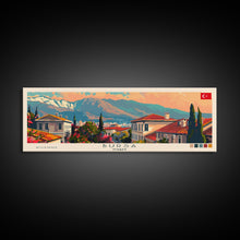 Load image into Gallery viewer, Bursa Turkey Travel Print Wall Art, Panoramic City Art, Travel Art, Wall Decor, Vacation Gift, Framed Canvas Print Or Metal Art
