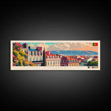 Load image into Gallery viewer, Coimbra Portugal Travel Art, City Art, Framed Canvas Print or Metal Wall Art, Europe Travel Poster, Panoramic Wall Art, Extra Wide Wall Art