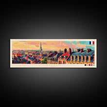 Load image into Gallery viewer, Dijon France Travel Art, City Art, Framed Canvas Print or Metal Wall Art, Europe Travel Poster, Panoramic Wall Art, Extra Wide Wall Art