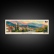 Load image into Gallery viewer, Doboj Bosnia Travel Print Wall Art, Panoramic City Art, Travel Art, Wall Decor, Vacation Gift, Framed Canvas Print Or Metal Art