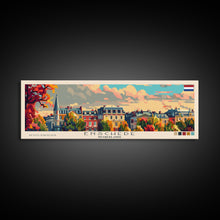 Load image into Gallery viewer, Enschede Netherlands Wall Art, Panoramic Travel Poster, Panoramic Framed Canvas Print, City Wall Art, Wall Hanging Home Decor, Travel Art
