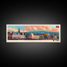 Carregar imagem no visualizador da galeria, Fredrikstad Norway Travel Art, City Art, Framed Canvas Print or Metal Wall Art, Europe Travel Poster, Panoramic Wall Art, Extra Wide Wall Art
