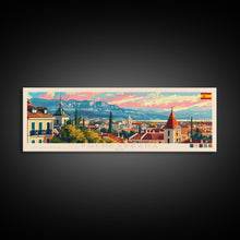 Carregar imagem no visualizador da galeria, Fuenlabrada Spain Wall Art, Panoramic Travel Poster, Panoramic Framed Canvas Print, City Wall Art, Wall Hanging Home Decor, Travel Art