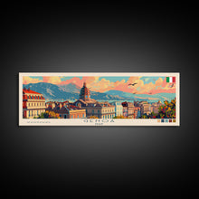 Carregar imagem no visualizador da galeria, Genoa Italy Travel Art, City Art, Framed Canvas Print or Metal Wall Art, Europe Travel Poster, Panoramic Wall Art, Extra Wide Wall Art