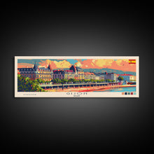Carregar imagem no visualizador da galeria, Gijón Spain Travel Print Wall Art, Panoramic City Art, Travel Art, Wall Decor, Vacation Gift, Framed Canvas Print Or Metal Art