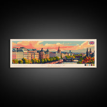 Carregar imagem no visualizador da galeria, Glasgow United Kingdom Travel Art, City Art, Framed Canvas Print or Metal Wall Art, Europe Travel Poster, Panoramic Wall Art, Extra Wide Wall Art
