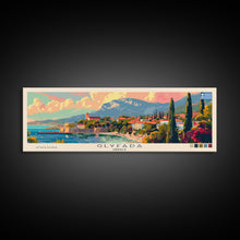 Carregar imagem no visualizador da galeria, Glyfada Greece Wall Art, Panoramic Travel Poster, Panoramic Framed Canvas Print, City Wall Art, Wall Hanging Home Decor, Travel Art