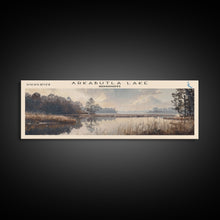 Carregar imagem no visualizador da galeria, Arkabutla Lake Mississippi Panoramic Framed Canvas Print, Lake House Decor, Rustic Art, Travel Poster, Scenic View, Nature Wall Art