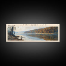 Load image into Gallery viewer, Barren River Lake Kentucky Framed Canvas Print, Panoramic Lake House Decor, Scenic View, Travel Poster, Rustic Art, Nature Scene