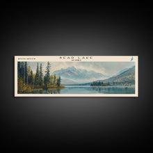 Load image into Gallery viewer, Bear Lake Alaska Framed Canvas Print, Panoramic Lake House Decor, Scenic View, Travel Poster, Rustic Art, Water Reflection