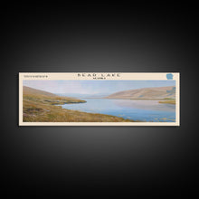 Load image into Gallery viewer, Bear Lake USA North Slope Alaska Panoramic Framed Canvas Print, Lake House Decor, Scenic Painting, Travel Poster, Nature Scene