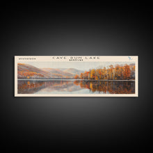 Cargar imagen en el visor de la galería, Cave Run Lake Kentucky Framed Canvas Print, Lake House Decor, Panoramic Wide Art, Travel Poster, Rustic Lake Painting, Nature Art
