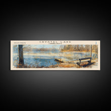 Load image into Gallery viewer, Cross Lake Louisiana Framed Canvas Print, Panoramic Lake House Decor, Wall Art, Travel Poster, Rustic Lake Painting, Nature Art