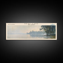 Load image into Gallery viewer, Dead Lakes Florida Framed Canvas Print, Lake House Decor, Panoramic Wall Art, Travel Poster, Modern Lake Painting, Nature Art