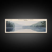 Load image into Gallery viewer, Ennadai Lake Framed Canvas Print, Lake House Decor, Panoramic Wall Art, Travel Poster, Rustic Lake Painting, Home Decor