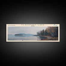 Carregar imagem no visualizador da galeria, Flagstaff Lake Maine Framed Canvas Print, Panoramic Lake House Decor, Wall Art, Travel Poster, Peaceful Lake Painting, Nature Art