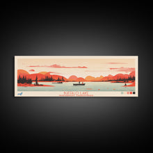 Carregar imagem no visualizador da galeria, Buffalo Lake Northwest Territories Framed Canvas Print, Pop Art Panoramic Travel Poster, Midcentury Modern, Wall Art, Scenic Nature Painting, Bedroom Decor