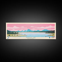 Carregar imagem no visualizador da galeria, Fenton Lake New Mexico Framed Canvas Print, Panoramic Art, Midcentury Modern, Pop Art, Living Room Decor, Travel Poster, Lake View, Wall Art