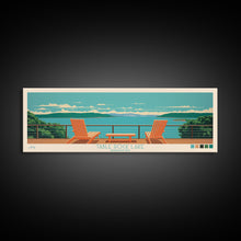 Carregar imagem no visualizador da galeria, Table Rock Lake, Missouri Framed Canvas Print, Lake House Art, Midcentury Modern Decor, Pop Art, Travel Poster, Living Room Wall Art