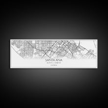 Load image into Gallery viewer, Panoramic Santa Ana City Map, California Art, Map Print, Minimalist Wall Art, Canvas Art, Housewarming Gift, Street Map Art, Closing Gift