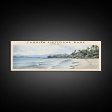 Carregar imagem no visualizador da galeria, Cahuita National Park Framed Canvas Print Travel Poster | Wall Art | Home Decor | Gift For Travel Lover | Wall Hanging | Original Art