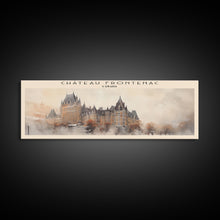 Cargar imagen en el visor de la galería, Château Frontenac COUNTRY Travel Poster Print, Framed Canvas Print, COUNTRY Travel Art, Wood Framed Art, Wall Hanging, Home Decor