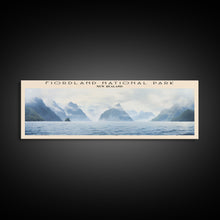 Carregar imagem no visualizador da galeria, Fiordland National Park Travel Print Wall Art, Travel Poster Print, Retro Style COUNTRY Home Decor, Wall Hanging, Travel Gift Idea, Unique Metal Art