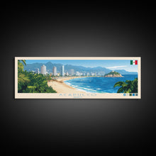 Carregar imagem no visualizador da galeria, Acapulco, Mexico Travel Poster Panoramic Canvas Print, Acapulco, Mexico Painting, Mexico Art, Acapulco Travel Art, Guest Room Painting