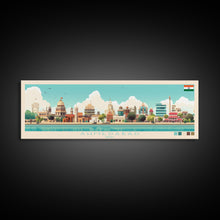 Carregar imagem no visualizador da galeria, Ahmedabad, India Panoramic Travel Poster Canvas Print, Ahmedabad, India Painting, India Art, Ahmedabad Travel Art, Living Room Painting