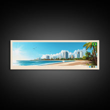 Load image into Gallery viewer, Aracaju, Brazil Panoramic Travel Poster Canvas Print, Aracaju, Brazil Painting, Brazil Art, Aracaju Travel Art, Guest Room Painting