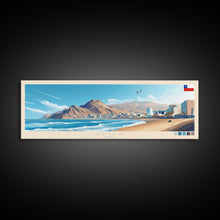 Load image into Gallery viewer, Arica, Chile Travel Poster Panoramic Canvas Print, Arica, Chile Painting, Chile Art, Arica Travel Art, Guest Room Painting