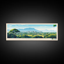 Carregar imagem no visualizador da galeria, Arusha, Tanzania Panoramic Travel Poster Canvas Print, Arusha, Tanzania Painting, Tanzania Art, Arusha Travel Art, Guest Room Painting