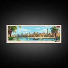 Load image into Gallery viewer, Asyut, Egypt Travel Poster Panoramic Canvas Print, Asyut, Egypt Painting, Egypt Art, Asyut Travel Art, Guest Room Painting