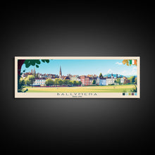 Carregar imagem no visualizador da galeria, Ballymena, Ireland Travel Poster Panoramic Canvas Print, Ballymena, Ireland Painting, Ireland Art, Ballymena Travel Art, Guest Room Painting
