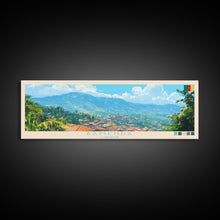 Load image into Gallery viewer, Bamenda, Cameroon Panoramic Travel Poster Canvas Print, Bamenda, Cameroon Painting, Cameroon Art, Bamenda Panoramic Travel Art, Travel Painting